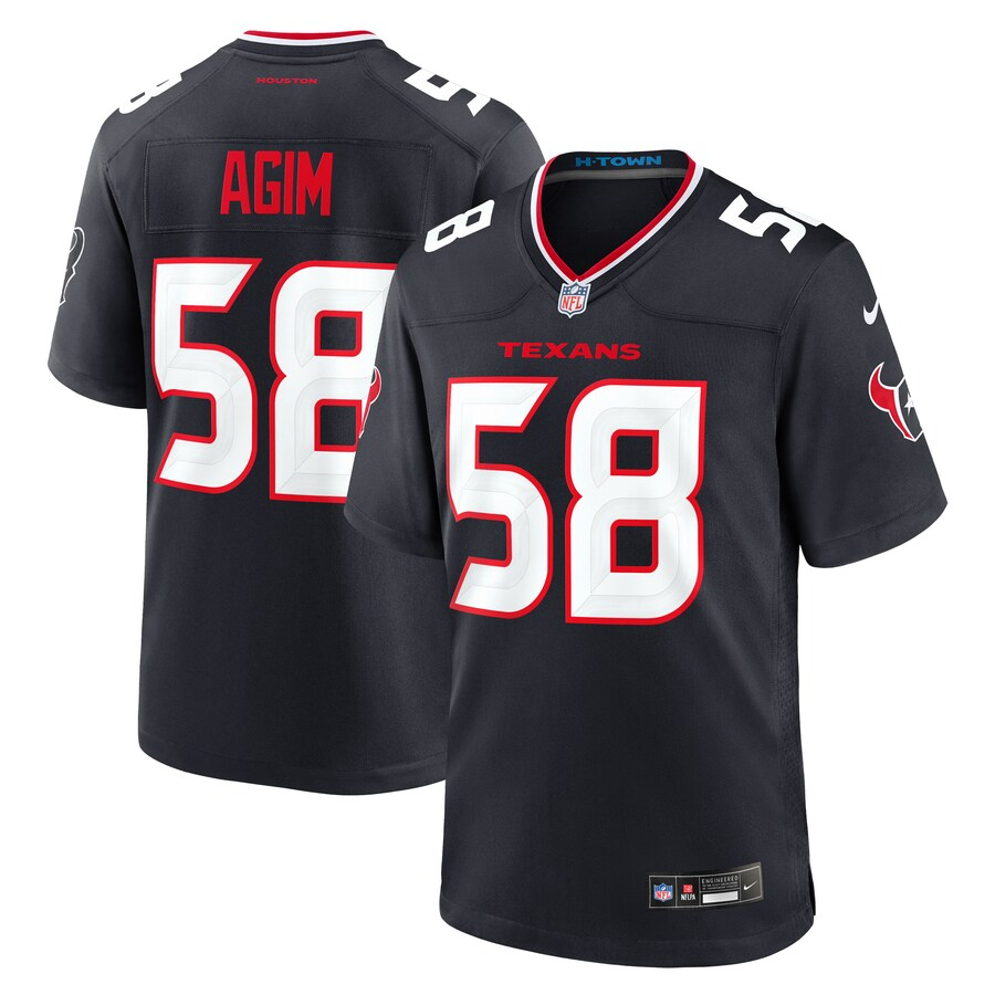 Men's Houston Texans McTelvin Agim #58 Navy Team Jersey